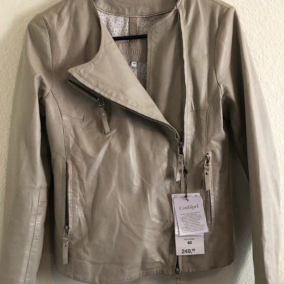 Leather jacket from Italy beige tan Kylie Jenner - Picture 6 of 8